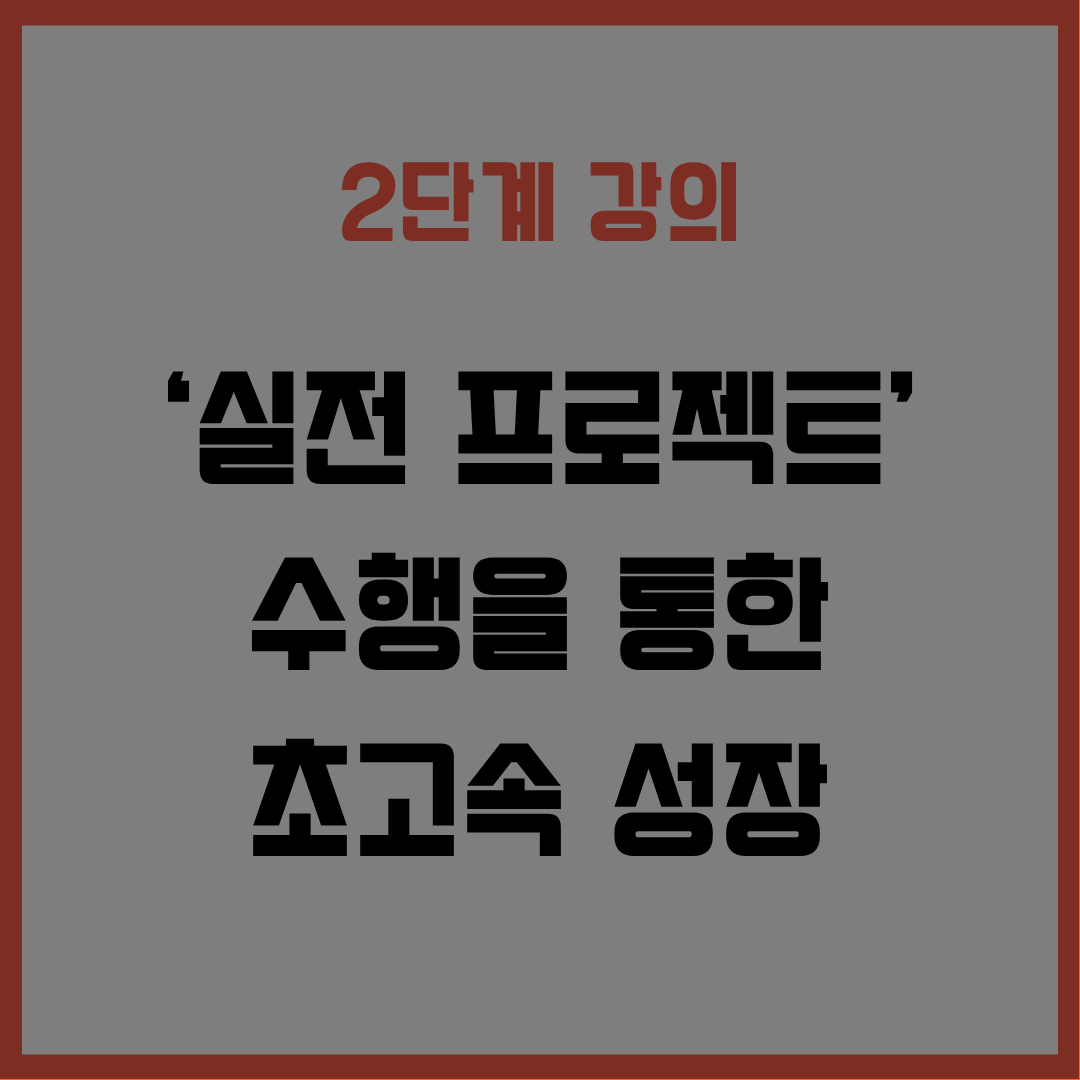 2단계 - 실전 프로젝트 수행으로 초고속 성장 (25년 4분기 공개예정)